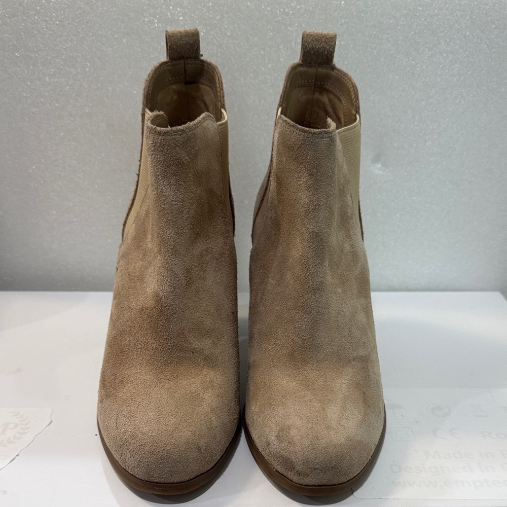 Michael Kors Beige Suede Ankle Boots